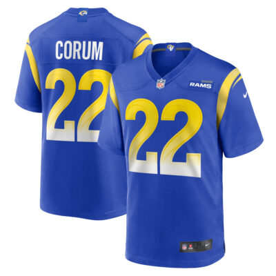 Blake Corum Los Angeles Rams Royal Blue Home Game Jersey - All Stitched