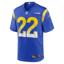 Alternative view of Blake Corum Los Angeles Rams Royal Blue Home Game Jersey - All Stitched