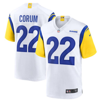Blake Corum Los Angeles Rams White Away Game Jersey - All Stitched