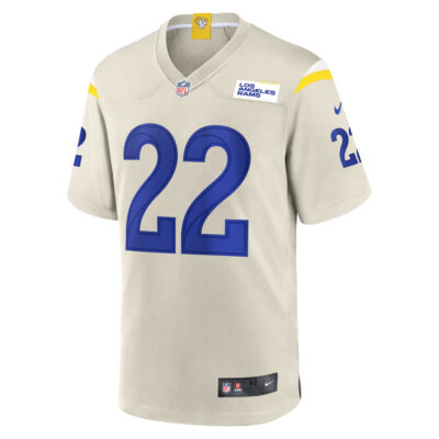 Alternative view of Blake Corum Los Angeles Rams Bone Alternate Game Jersey - All Stitched