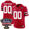 Custom Ohio State Buckeyes Football Scarlet Game Jersey w/ Allstate Sugar Bowl Patch - All Stitched