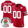 Custom Ohio State Buckeyes Football Scarlet Game Jersey w/ Rose Bowl Patch - All Stitched