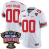 Custom Ohio State Buckeyes Football White Game Jersey w/ Allstate Sugar Bowl Patch - All Stitched