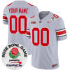 Custom Ohio State Buckeyes Football Grey Game Jersey w/ Rose Bowl Patch - All Stitched