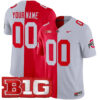 Custom Ohio State Buckeyes Football Scarlet Grey Split Jersey - All Stitched