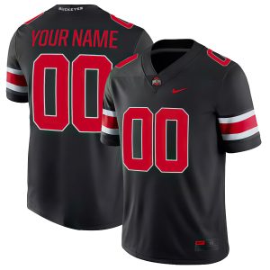Custom Ohio State Buckeyes Football Black Game Jersey - All Stitched