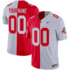 Custom Ohio State Buckeyes Football Scarlet Grey Split Jersey - All Stitched