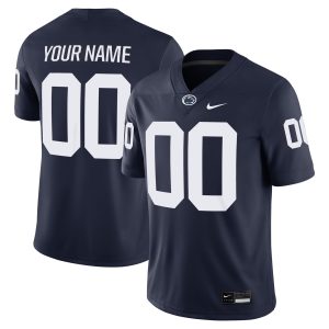 Custom Penn State Nittany Lions Football Navy Game Jersey - All Stitched