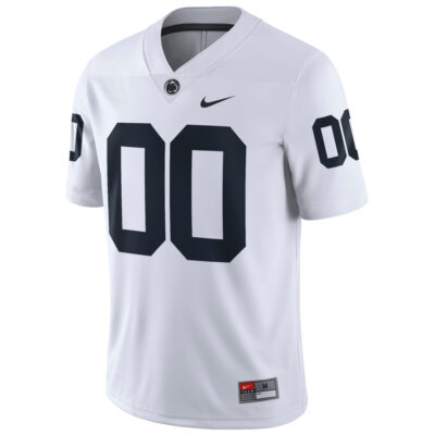 Alternative view of Custom Penn State Nittany Lions Football White Game Jersey - All Stitched