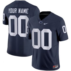 Custom Penn State Nittany Lions Football Navy Vapor F.U.S.E Limited Jersey - All Stitched