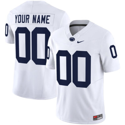 Custom Penn State Nittany Lions Football White Vapor F.U.S.E Limited Jersey - All Stitched