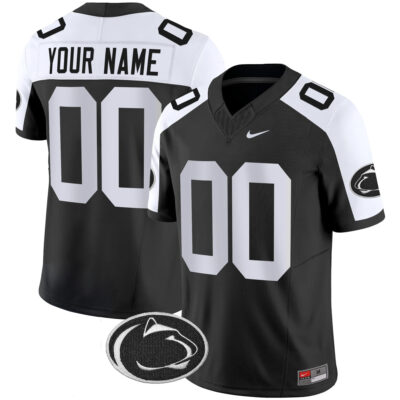 Custom Penn State Nittany Lions Football Black Alternate Vapor F.U.S.E Limited Jersey - All Stitched