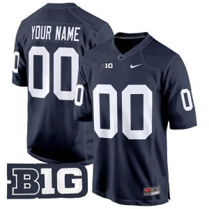 Custom Penn State Nittany Lions Football Navy Jersey - All Stitched