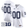 Custom Penn State Nittany Lions Football White Jersey - All Stitched
