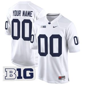 Custom Penn State Nittany Lions Football White Jersey - All Stitched