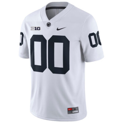 Alternative view of Custom Penn State Nittany Lions Football White Game Jersey - All Stitched