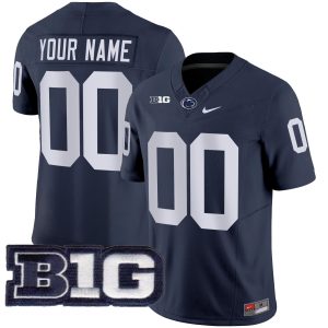 Custom Penn State Nittany Lions Football Navy Vapor F.U.S.E Limited Jersey - All Stitched