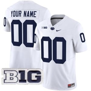 Custom Penn State Nittany Lions Football White Vapor F.U.S.E Limited Jersey - All Stitched