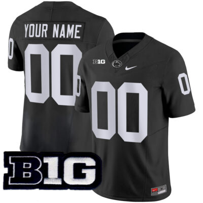 Custom Penn State Nittany Lions Football Black Vapor F.U.S.E Limited Jersey - All Stitched