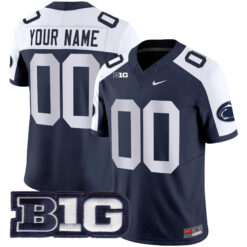 Custom Penn State Nittany Lions Football Navy Alternate Vapor F.U.S.E Limited Jersey - All Stitched