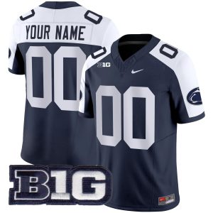 Custom Penn State Nittany Lions Football Navy Alternate Vapor F.U.S.E Limited Jersey - All Stitched