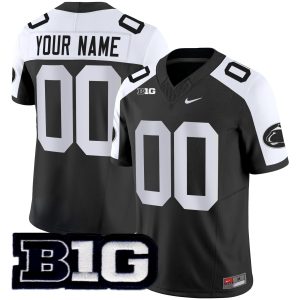 Custom Penn State Nittany Lions Football Black Alternate Vapor F.U.S.E Limited Jersey - All Stitched