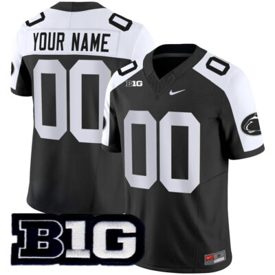 Custom Penn State Nittany Lions Football Black Alternate Vapor F.U.S.E Limited Jersey - All Stitched
