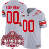 Custom Ohio State Buckeyes Football Grey Game 2024 CFP Champions Jersey - All Stitched