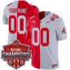 Custom Ohio State Buckeyes Football Scarlet Grey Split 2024 CFP Champions Jersey - All Stitched