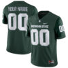 Custom Michigan State Spartans Football Green Alternate Game Jersey - All Stitched