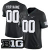 Custom Michigan State Spartans Football Black Game Jersey w/ B1G Patch - All Stitched