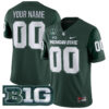 Custom Michigan State Spartans Football Green Alternate Game Jersey w/ 100th Spartan Stadium Patch - All Stitched