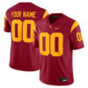 Custom USC Trojans Football Cardinal Game Jersey - All Stitched