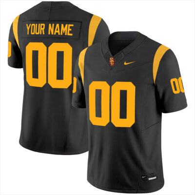 Custom USC Trojans Football Black Vapor F.U.S.E Limited Jersey - All Stitched