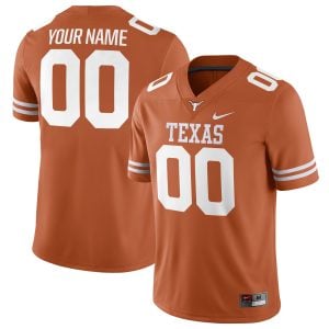 Custom Texas Longhorns Football Orange Game Jersey - All Stitched