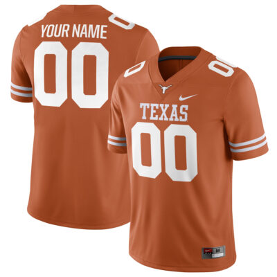 Custom Texas Longhorns Football Orange Game Jersey - All Stitched