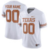 Custom Texas Longhorns Football White Game Jersey - All Stitched