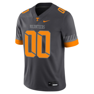 Alternative view of Custom Tennessee Volunteers Football Anthracite Alternate Game Jersey - All Stitched