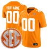 Custom Tennessee Volunteers Football Orange Game Jersey w/ SEC Patch - All Stitched