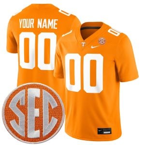 Custom Tennessee Volunteers Football Orange Game Jersey w/ SEC Patch - All Stitched