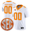 Custom Tennessee Volunteers Football White Game Jersey w/ SEC Patch - All Stitched