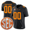 Custom Tennessee Volunteers Football Black Game Jersey w/ SEC Patch - All Stitched