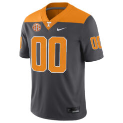 Alternative view of Custom Tennessee Volunteers Football Anthracite Game Jersey w/ SEC Patch - All Stitched