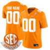 Custom Tennessee Volunteers Football Orange Game Jersey w/ SEC Graduation Patch - All Stitched