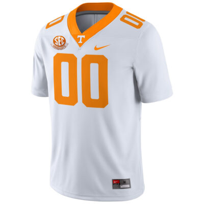 Alternative view of Custom Tennessee Volunteers Football White Game Jersey w/ SEC Graduation Patch - All Stitched