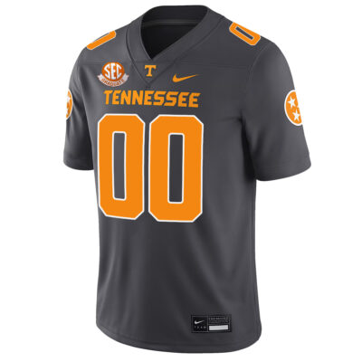 Alternative view of Custom Tennessee Volunteers Football Smokey Grey Tennessee State Jersey w/ SEC Graduation Patch - All Stitched