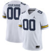 Custom Michigan Wolverines Football White Game Jersey - All Stitched