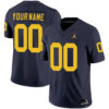 Custom Michigan Wolverines Football Navy Vapor F.U.S.E Limited Jersey - All Stitched