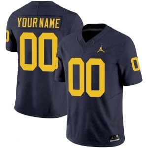 Custom Michigan Wolverines Football Navy Vapor F.U.S.E Limited Jersey - All Stitched