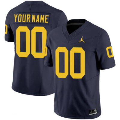 Custom Michigan Wolverines Football Navy Vapor F.U.S.E Limited Jersey - All Stitched